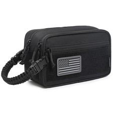 Tactical Toiletry Bag for Men Dry Wet Separate Dopp Kit Travel Hygiene Bag ED...