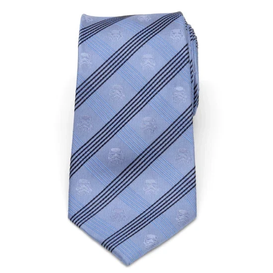 Star Wars Stormtrooper Blue Plaid Men's Tie — 第 3/4 张图片
