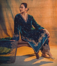 SALWAR KAMEEZ PAKISTANI INDIAN WEDDING PARTY WEAR DRESS BOLLYWOOD SUIT PLAZZO