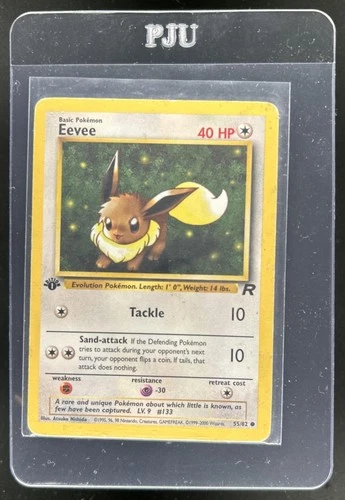 2000 Pokemon Team Rocket First Edition Eevee #55/82