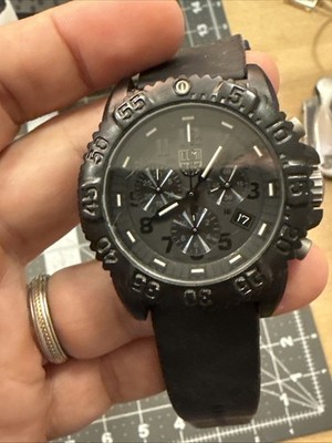 Luminox Blackout Blackbird Chronograph Men's Watch New Battery