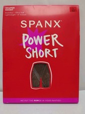 Image of Spanx Power Shorts Sz L Chestnut Brown NEW