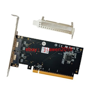 External PCI Express x16 to 2*SlimSAS 8i SFF-8654 Adapter PCI-E TO U.2 Nvme 