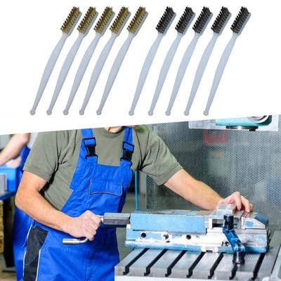 5x Wire Scratch Brushes Cleaning Cleaner Wire Brush Set for Home Mechanics Shop