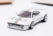 HM 1:64 Scale White Stripe 288 GTO Widebody Sports Diecast Display Car Model