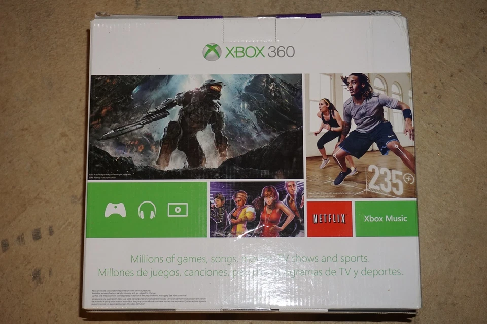 Black Microsoft Xbox 360 4 gb E System Console NEW Sealed Kinect Adventures - Image 3 of 4