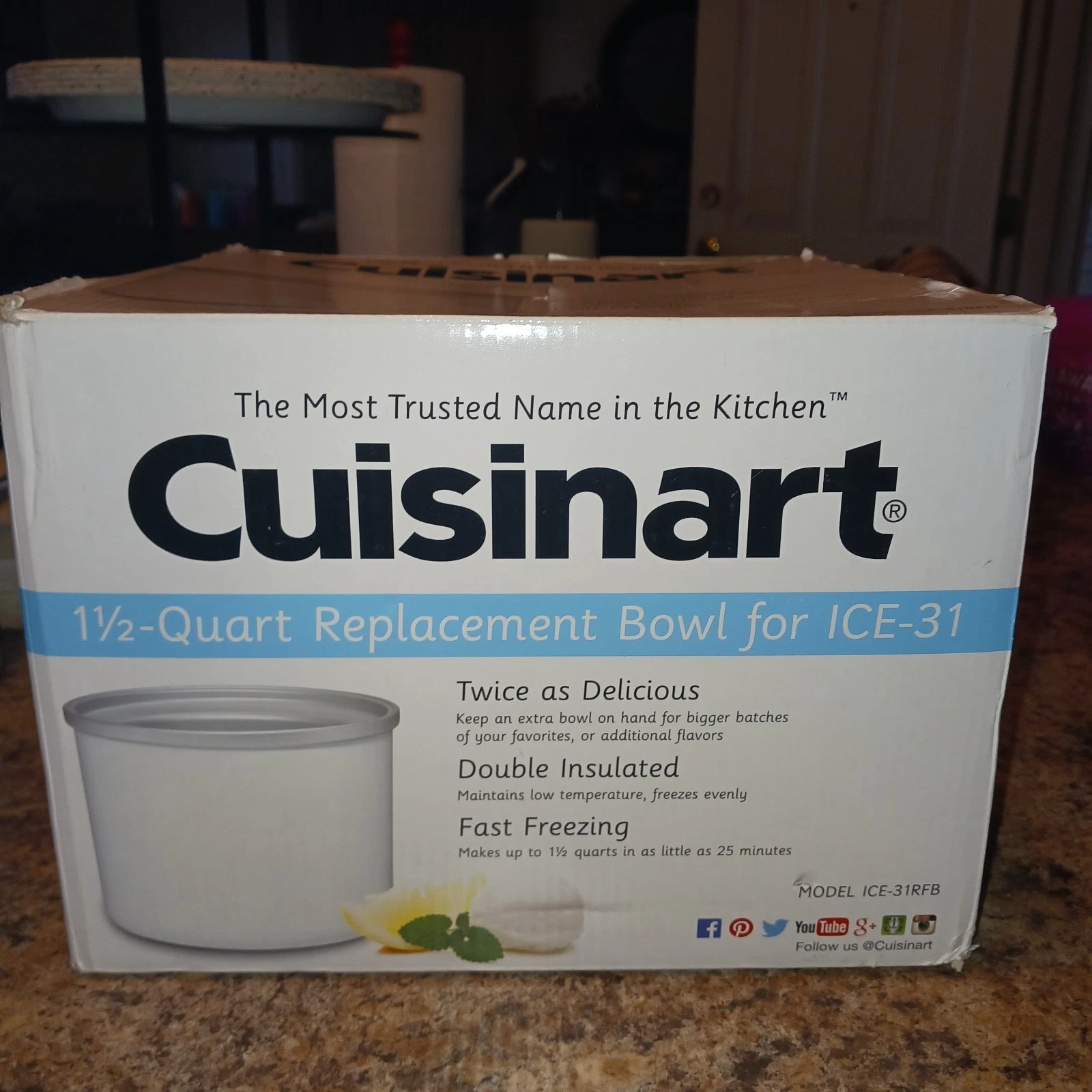 Cuisinart ICE-21 White Frozen Yogurt, Ice Cream Replacement Bowl
Opens in a new window or tab