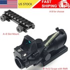 4X32 ACOG Fiber Optic Green Cross Chevron Dot with RME/Flat Top 8 Slot Mount US