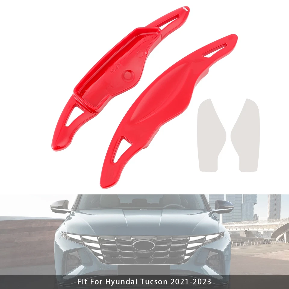 RED Steering Wheel Paddle Shifter Extension For Hyundai Tucson Elantra  Red Foto 3 de 4