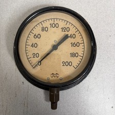 Vintage Marshalltown Mfg Iowa Cast Iron 7.5 Pressure Gauge 0-200 Psi Steampunk