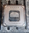 10 Oz Silver Geiger Edelmetalle Bar With Security Label - Square Design