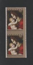 US EFO ERROR Stamps #5331 Madonna Christmas: Huge Die Cut shift pair! MNH
