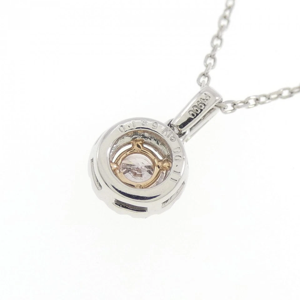 Authentic PT900 K18PG PT850 Pink Diamond Necklace 0.139CT  #230-000-106-6639 - Изображение 4 из 4