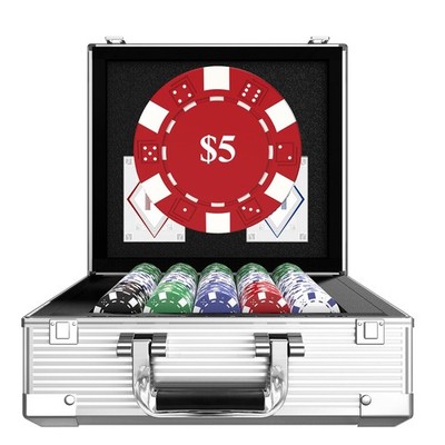 HEITOK Poker Chips Set - 600 Numbered 11.5g Chips, 2 Decks, Aluminum Case - Adul