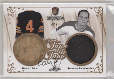 2018 Leaf ITG Stickwork Tape To Bronze 4/8 Bobby Orr Jacques Laperriere HOF 7i6