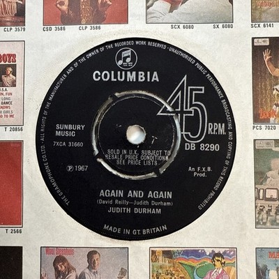 JUDITH DURHAM - AGAIN AND AGAIN / MEMORIES 1967 COLUMBIA DB 8290 SOUL