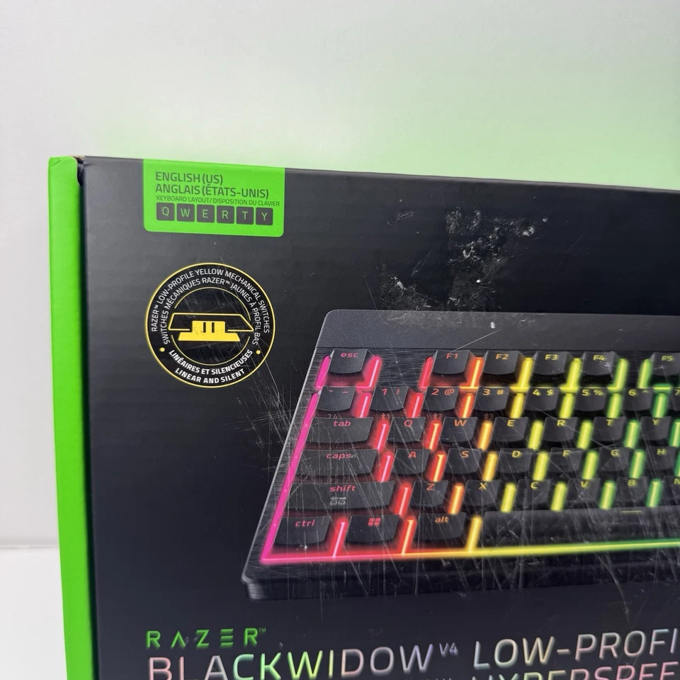 NEW Razer Blackwidow V4 Low Profile Tenkeyless Hyperspeed Gaming Keyboard READ - Image 2 of 4