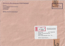 DBP - Postdienst Postsache mit Fremdwerbung  auf der R&uuml;ckseite