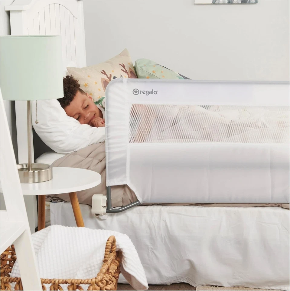 Protector De Barandilla De Cama Extra Largo De 54 Pulgadas Con Anclaje Reforzado Foto 4 de 4