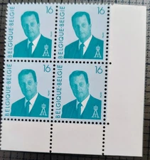 Belgium Scott's # 1513.  MNH. Block of 4. Royalty. sal's stamp store.