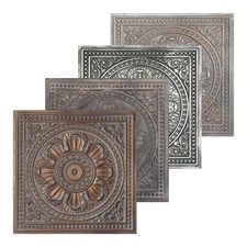 Faux Tin Ceiling Tiles Decorative for Hotel 24"x24" PVC PL17 10Pcs