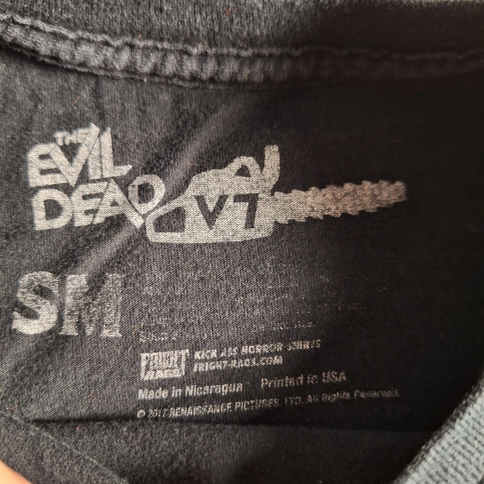 Evil Dead Fright тряпки версия ужасов футболка размер маленький короткий рукав хлопок - Изображение 3 из 4