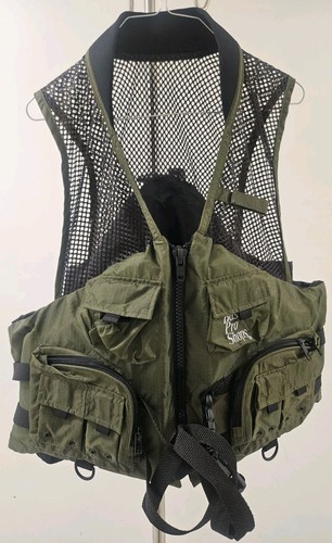 Bass Pro Shop Tournament Mesh Fishing Life Vest MODEL1800 Green Floatation XXXXL