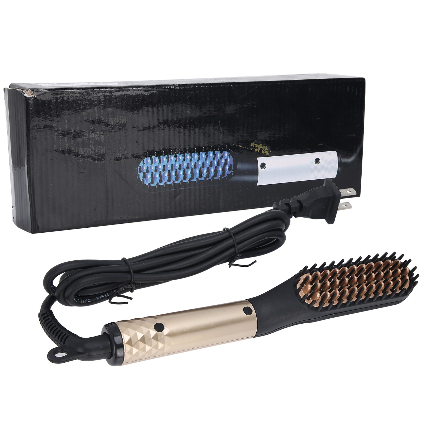 Beard Straightener Electric Heated Hair Straightening Comb Men Beard Brush US.