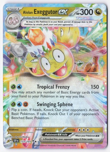 Alolan Exeggutor ex 133/191 Double Rare Surging Sparks