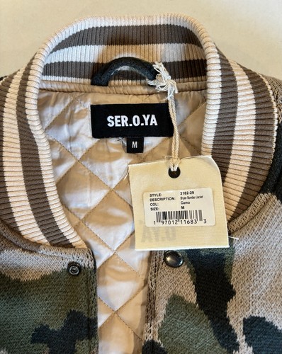 NUEVA Chaqueta Bomber Ser.O.Ya Bryan Camuflada 3182-29, Hombre’s/Unisex M, Abotonada Nueva Con Etiquetas - Imagen 4 de 11