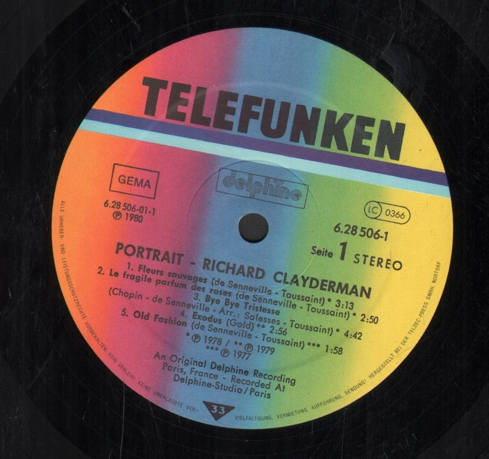 628506DO Richard Clayderman Portrait double LP vinyl Germany Delphine 1980 in - Image 3 of 4