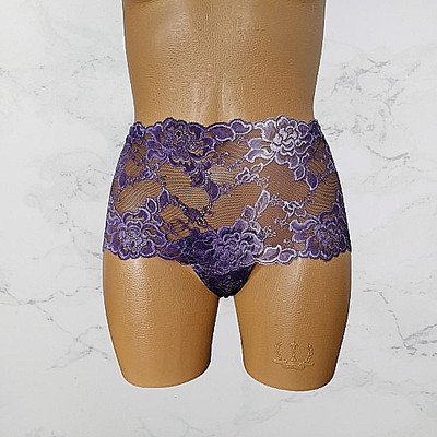 La Perla Luxus Panty Gr. 38 Spitze Lila-Flieder Farbverlauf Sylter Boutique Neu