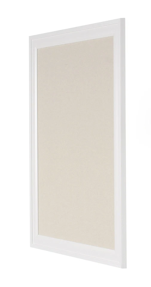 DesignOvation Bosc Framed Linen Fabric Pinboard, 23.5x29.5, White 29.5" x 23.5" - Image 2 of 4