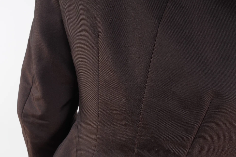 Moschino Barato y Chic De Colección Mujeres Marrón Falda Blazer Chaqueta Conjunto Traje US10 IT44 Foto 3 de 4