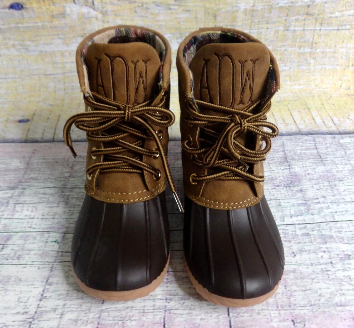 Marley Lilly Duck Boots Brown Rain Boots Toddler Size 10 Boys or