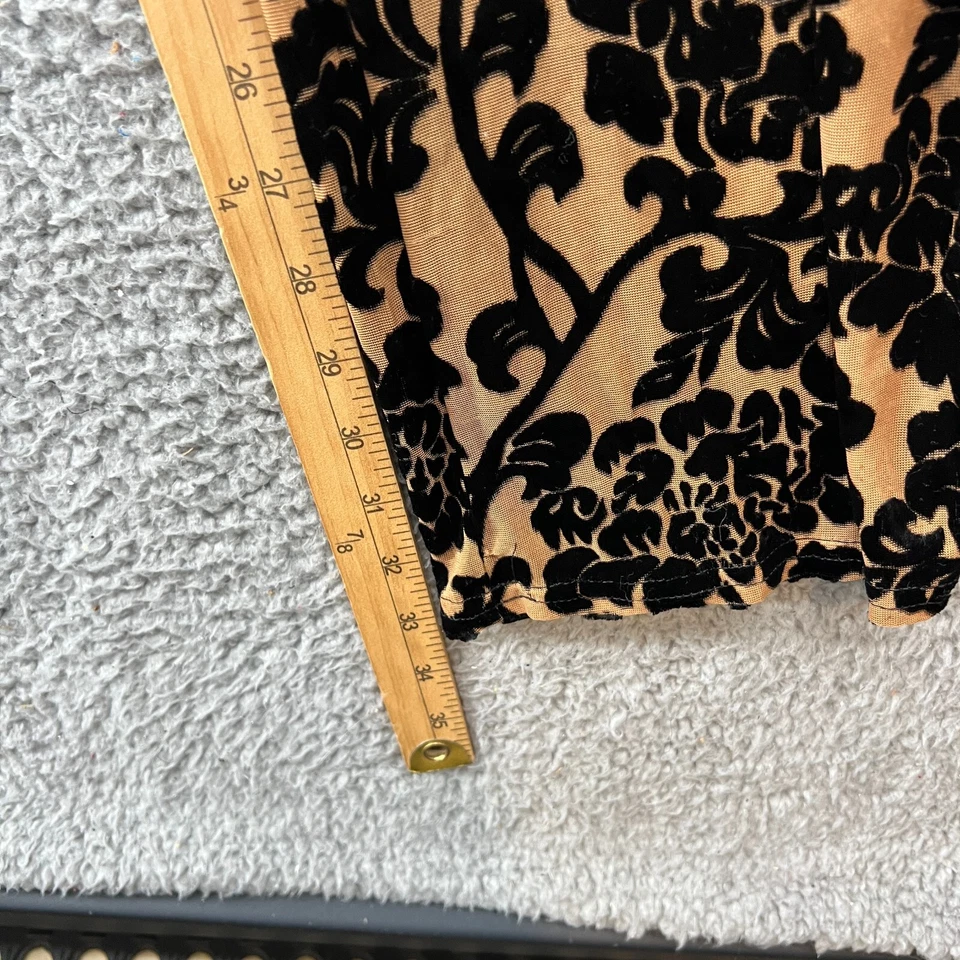 Vintage Continental NYC Halter Jumpsuit Womens Small Y2K Burnout Velvet Floral - Image 4 of 4