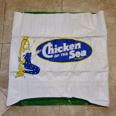 NOS VTG Chicken Of The Sea Tuna Promo Inflatable Air Mattress Mermaid Ad