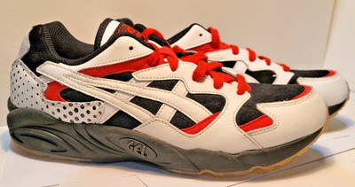 Asics Gel Diablo Running Sneakers Black White Red 1191A199  US Men's 8 1/2