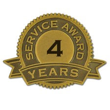 PinMart's 4 Years of Service Award Lapel Pin
