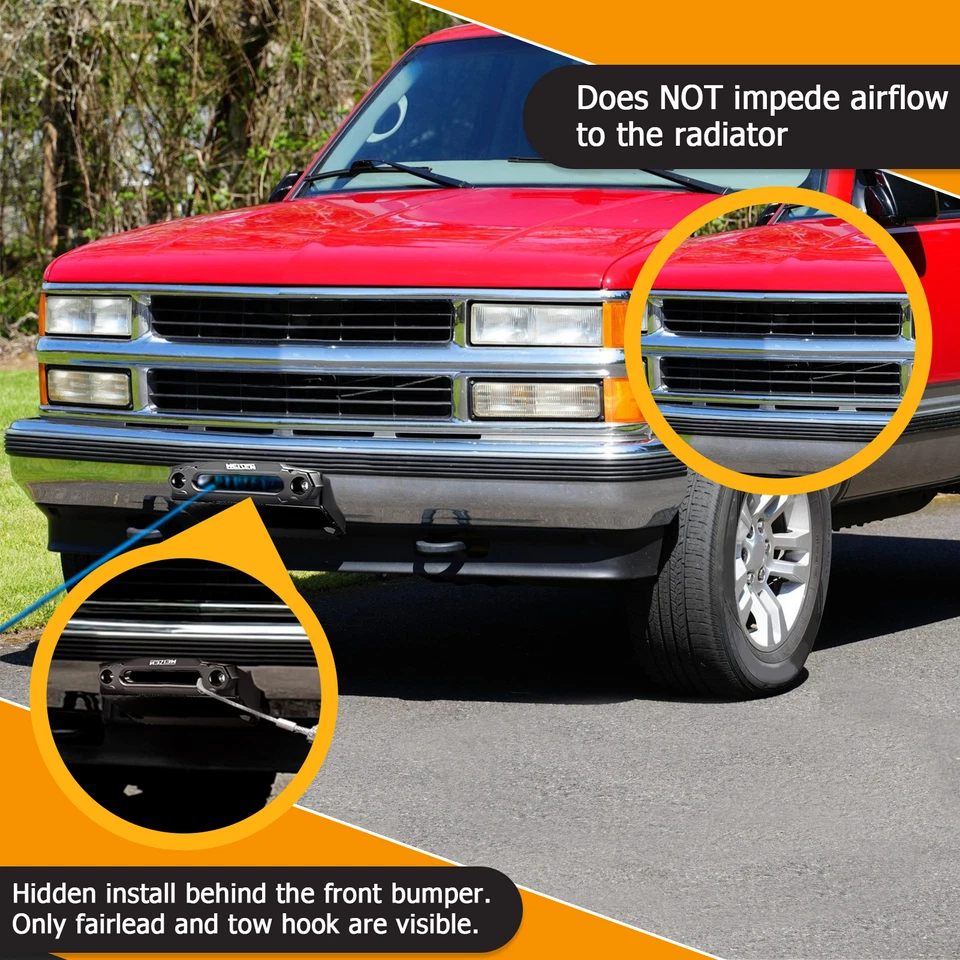 Placa de montaje de cabrestante sin perforación para Chevy K1500 1988-1998/1988-1999 GMC K1500 Foto 2 de 4