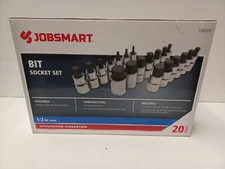 Jobsmart 20pc Bit Socket Set 1/2" Drive Torx/Hex w/Storage Case New Never Used