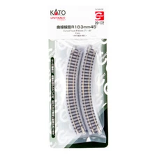 NEW Kato 183mm 7" Radius Curve Track 45-Degree (4) : N Scale