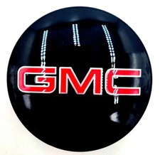 OEM GMC Canyon, Sierra, Yukon Polished Black and Red 3.25" Center Cap - 22837060