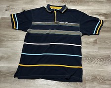 Mecca Polo Shirt Black Navy Blue Yellow Size XXL Mens