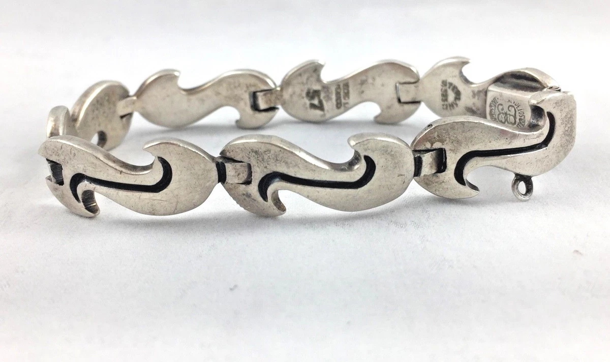 Great Los Ballesteros Mexican Sterling Silver Bracelet 7