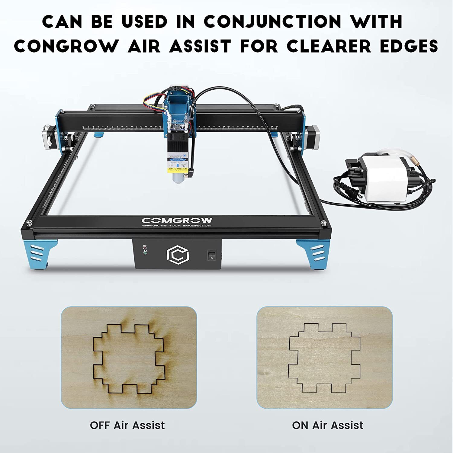  Comgrow Air Assist for Laser Cutter and Engraver,Air