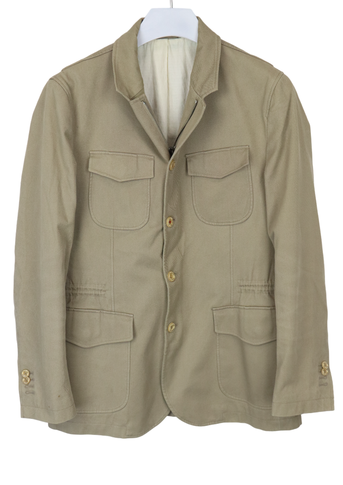 MASSIMO DUTTI 2007 Jacket Men's MEDIUM Adjustable Waist Lined Zip Fly Overshirt