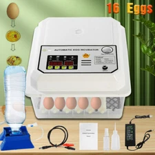 Egg Incubator for Hatching 16 Eggs Turning and Humidity Control Temp Alarm