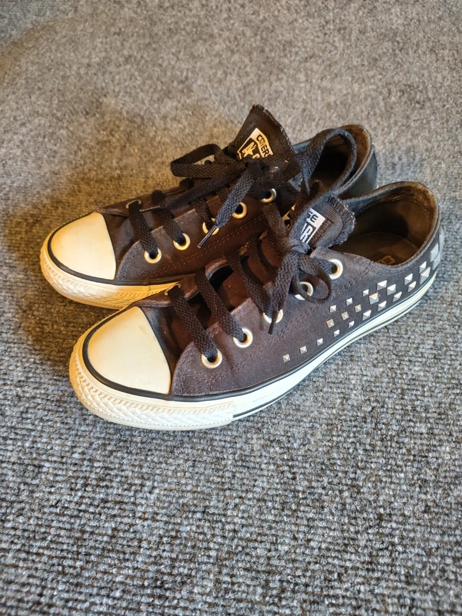 CONVERSE Chuck Taylor All Star Studs STUDDED Low Top Sneakers Black White 6