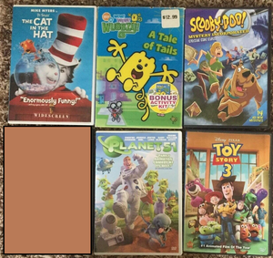 Kids Dvd Movie Lot Of 5 Planet 51 Toy Story 3 Cat In The Hat Scooby Doo Wubbzy Ebay